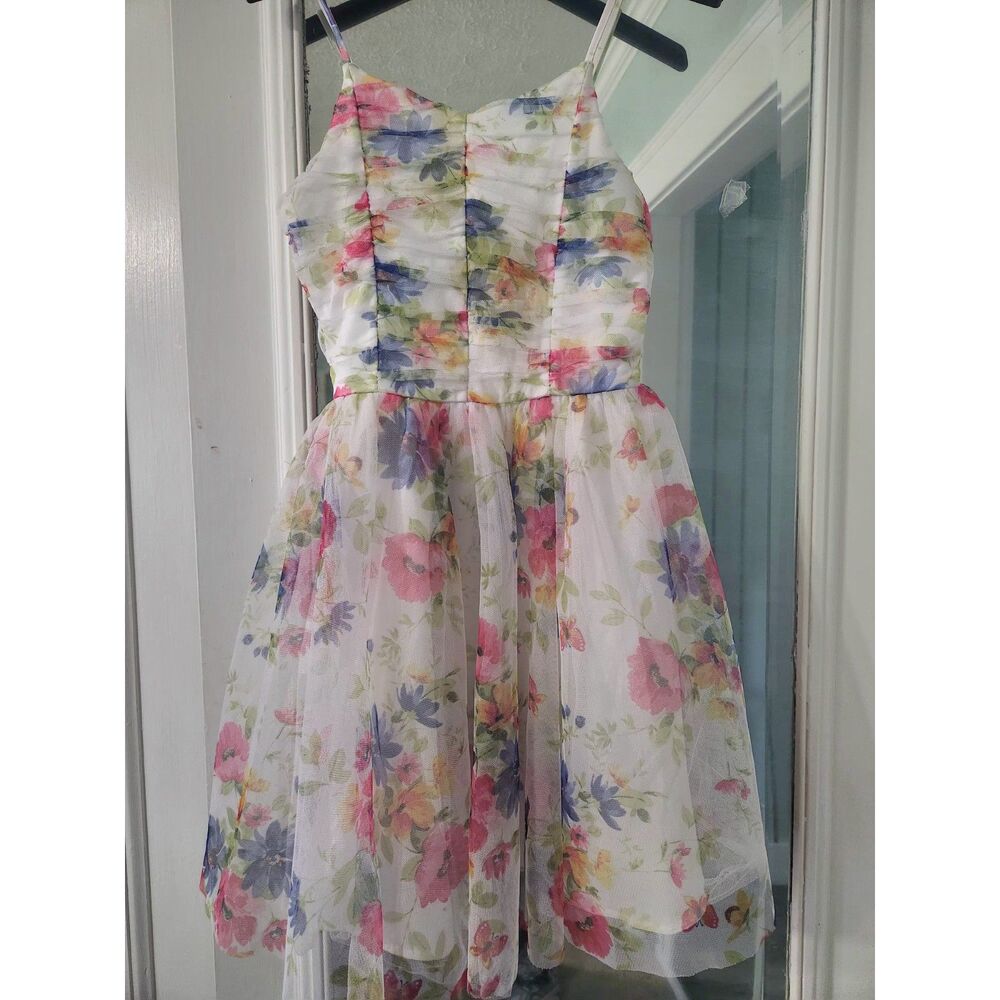Junior's  Zenzi girls' sleeveless floral dress. size 14/16